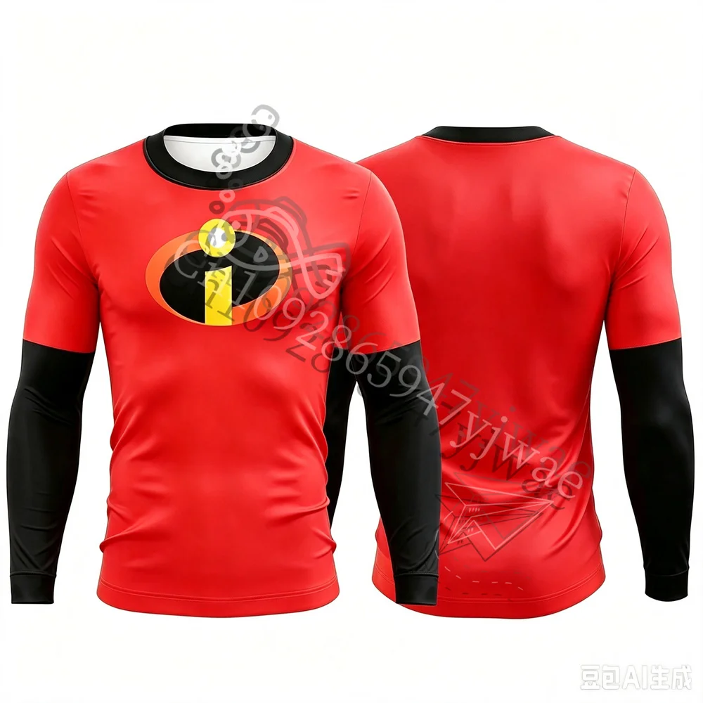 The Incredible Retro Cosplay T-Shirt 3d Graphic Quick Drying Top Movie Fan Tee Family Matching Clothing Parent Child T-shirt view 3