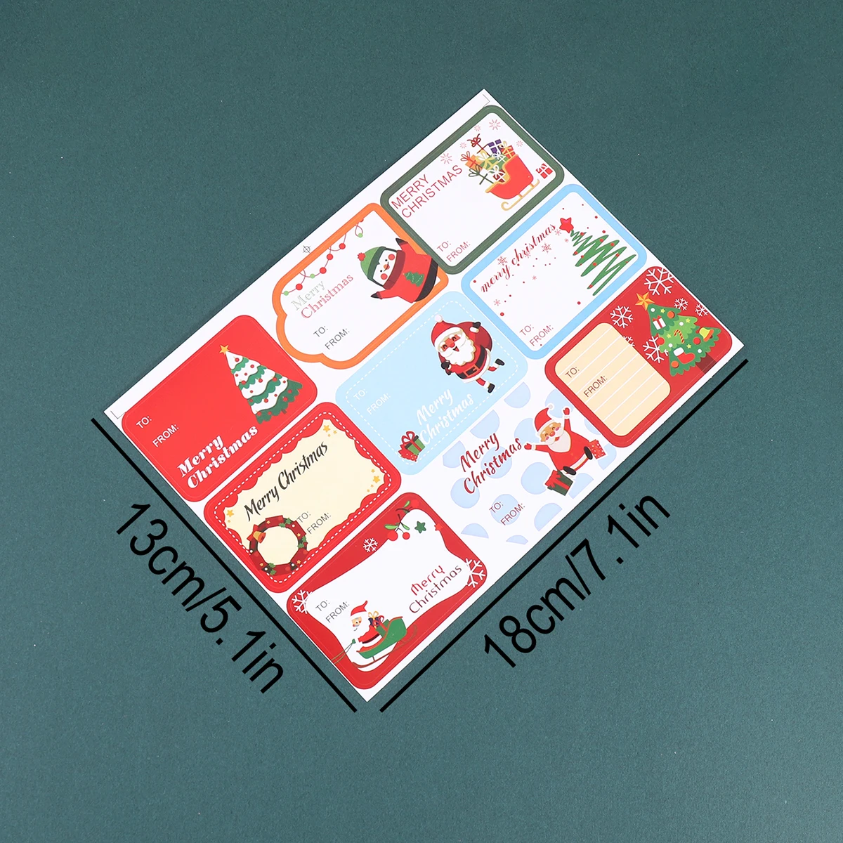 10 sheets/package of creative Christmas-themed stickers, various designs for sticker labels, for decorating holiday gifts