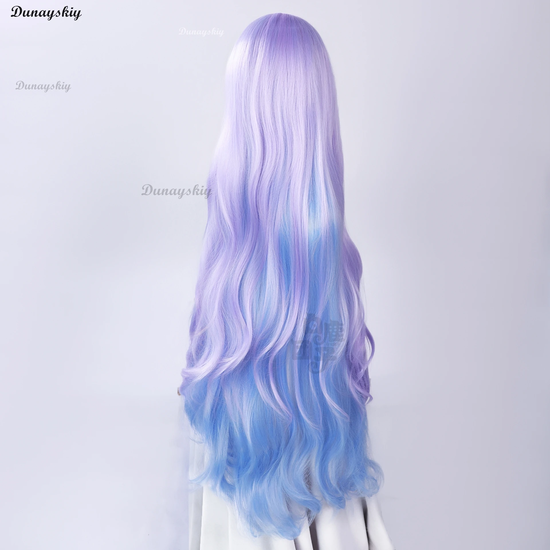 ^Wuthering Waves Parrucca Cantarella COS - Capelli lunghi Rinascita blu e viola Fisalia Gioco per famiglie - Sintetico accurato per Halloween