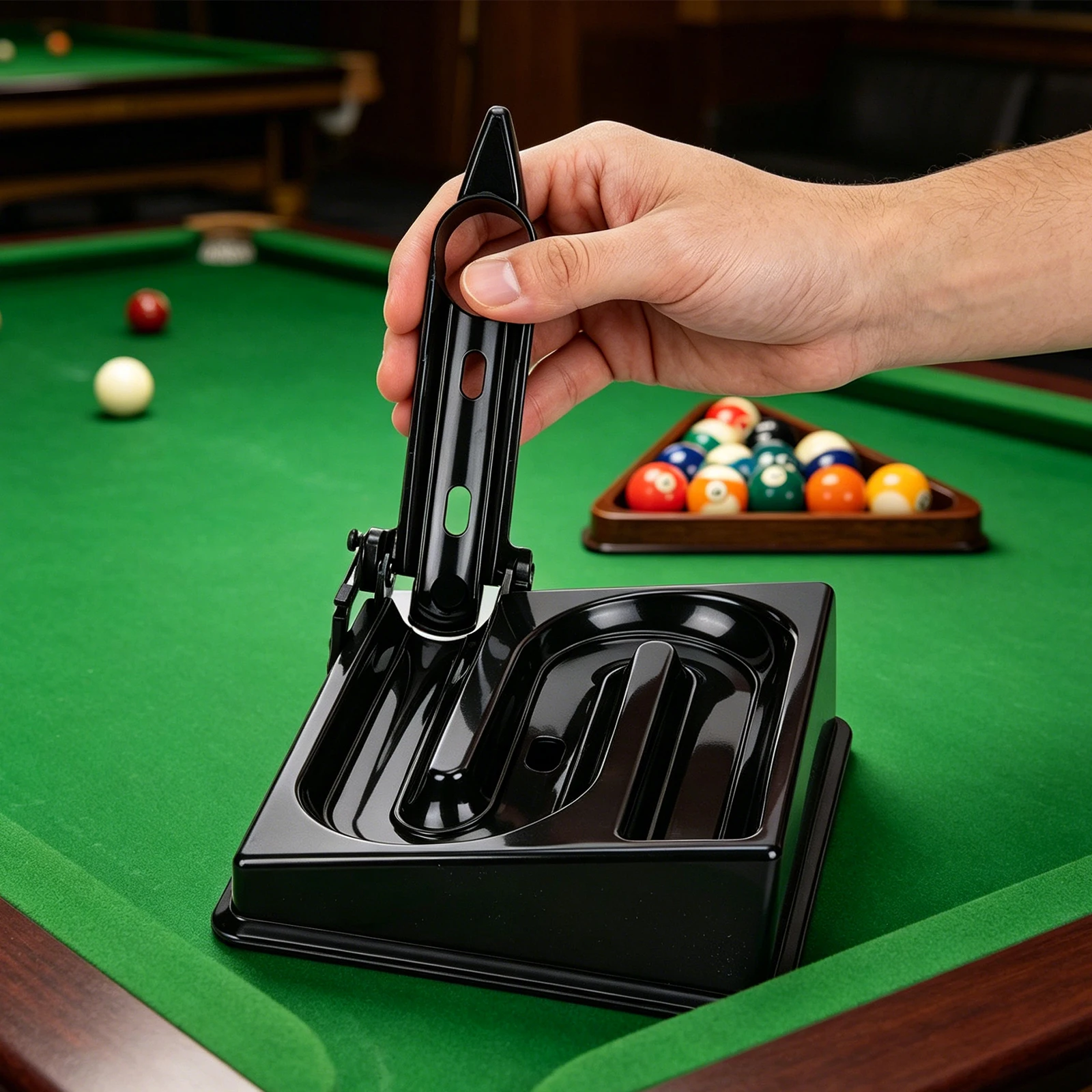 

Precision Pool Ball Rack Holds 15 Balls Snooker Practice Racks Portable Billiard Practice Tool for Table Games Durability