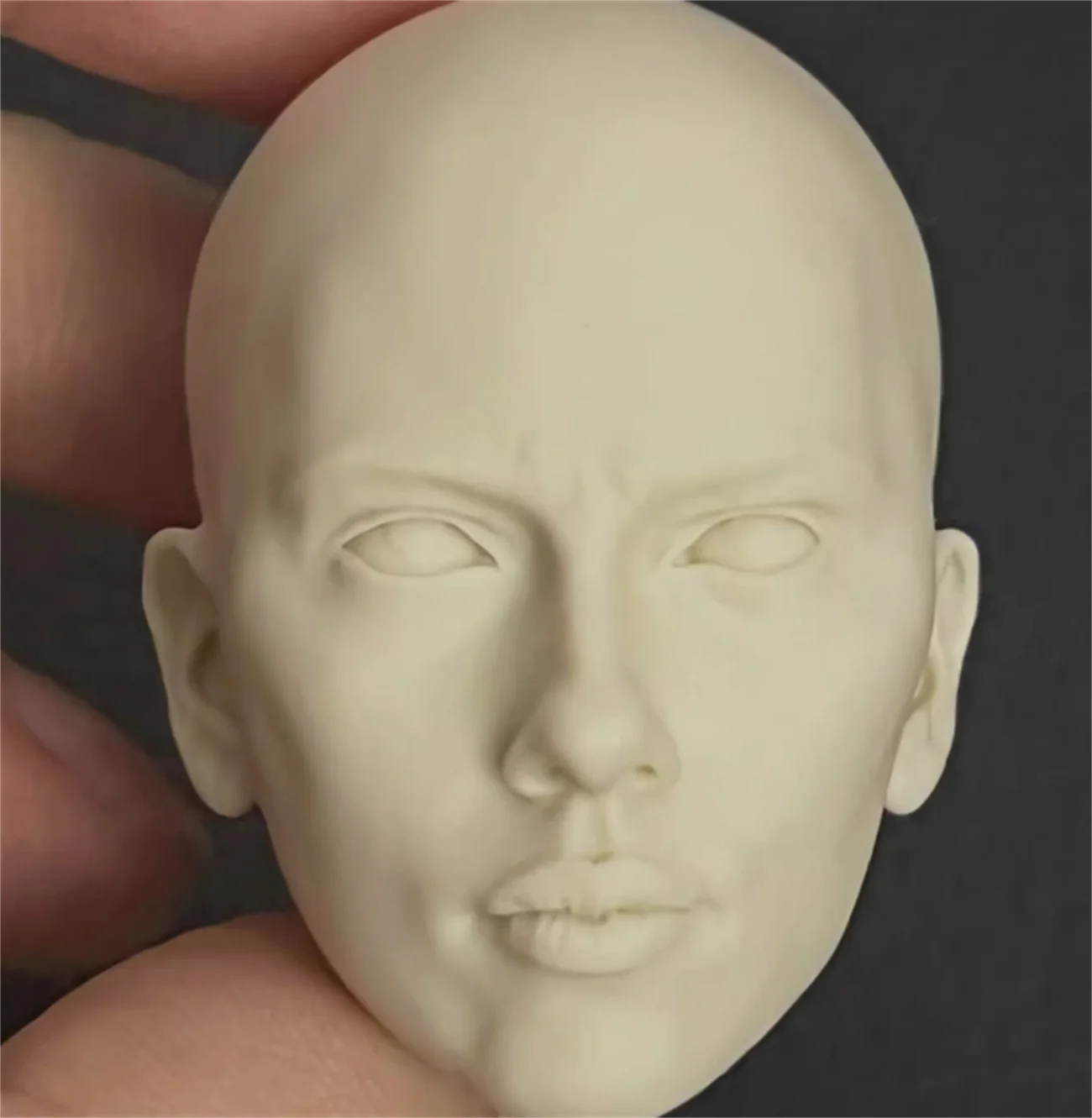 

carlett Johansson Unpainted 1/6 Female Head Sculpt Bald Anime Women Doll Model Fit 12" Toys Action Figure Soldier