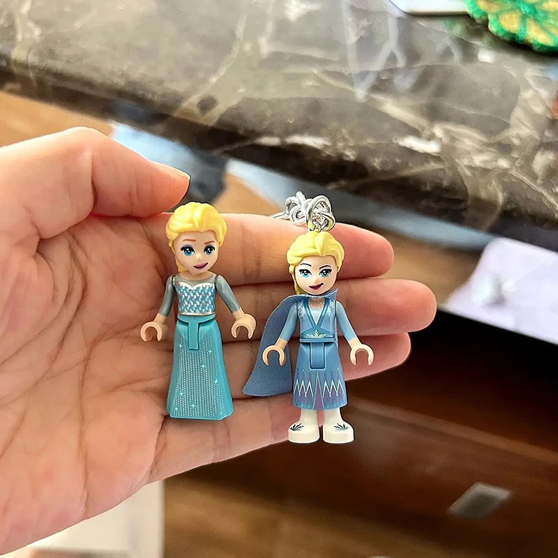 5pcs/set Disney FROZEN Series Princess Elsa Mini Figma 66006-66010 Building Blocks Model Toys for Children