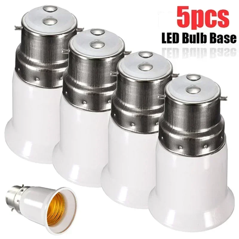 1/5pcs Lamp Sockets Converter Led Lamps Bulb Base Conversion Holder Converters B22 To E27 Socket Light Adapter Bulbs Holders