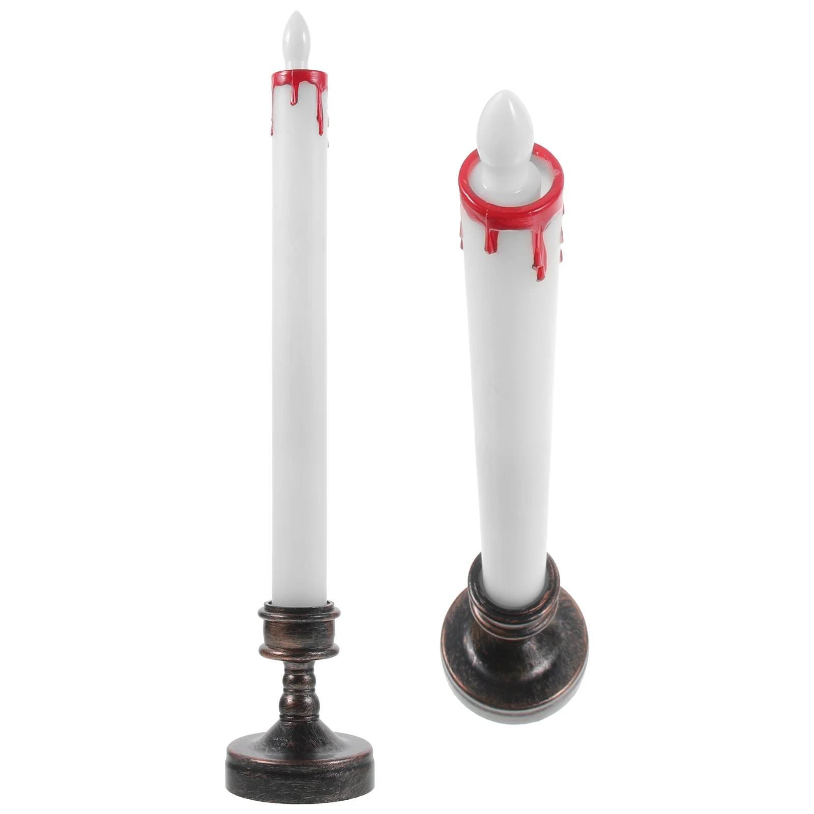 

2 Pcs Electronic Candles Operated Flickering Plastic Flameless Tealight Reusable Decorative LED Lighting Party Wedding