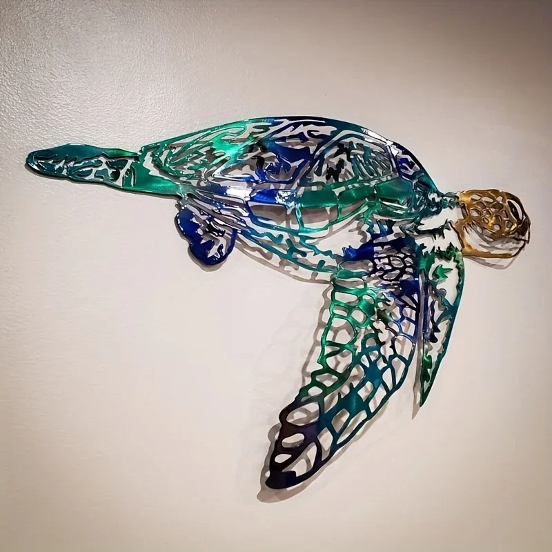 Swordfish Jellyfish Turtle Metal Crafts, Wall Art, Decoração para casa Ornamentos, Popular Sala e Quarto Decoração Ferro