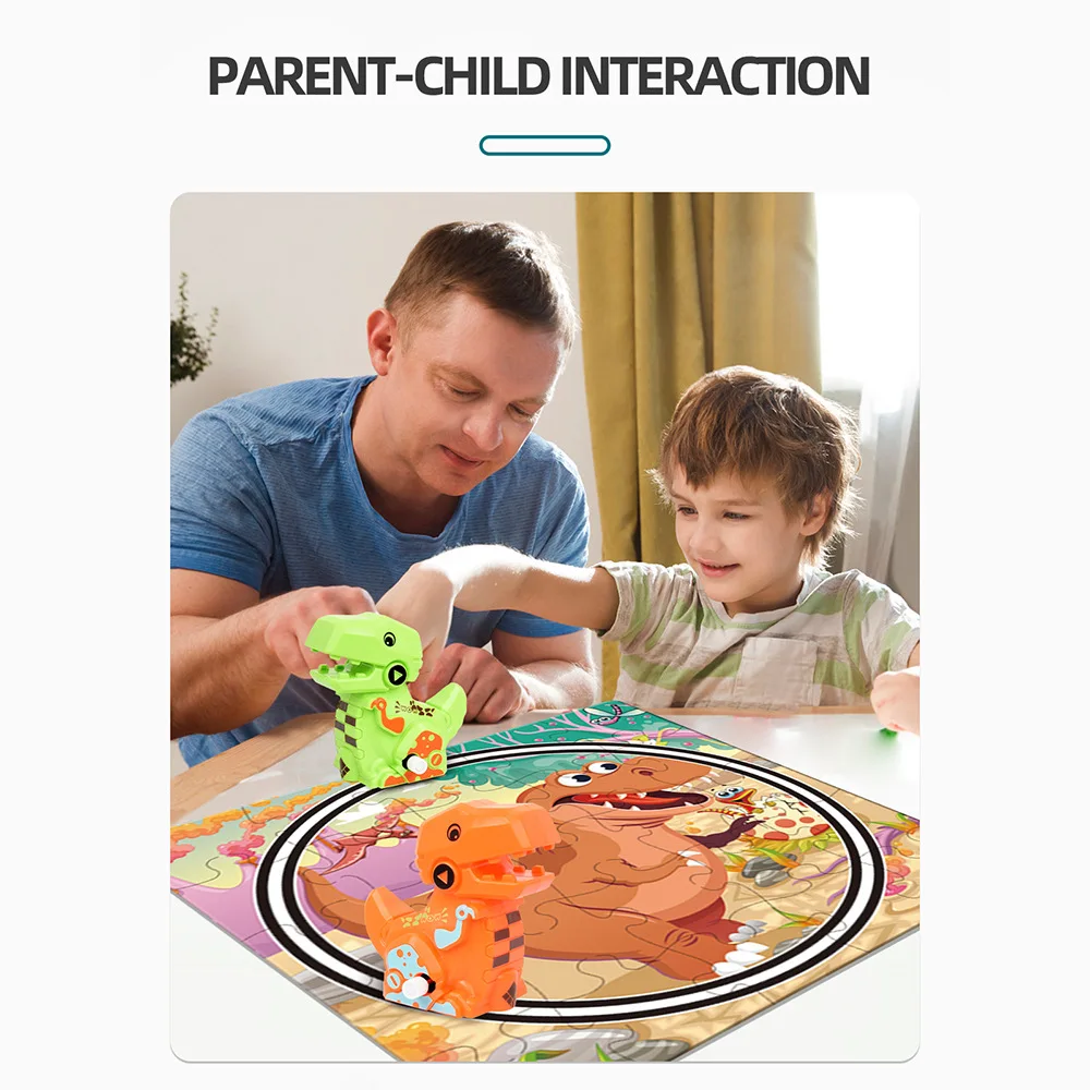 ديناصور نموذج سيارة لعبة هدية الأطفال Diy بها بنفسك المشهد بناء المسار لعبة السيارة 2 في 1 التعليمية اللعب نموذج سيارات الدراجات