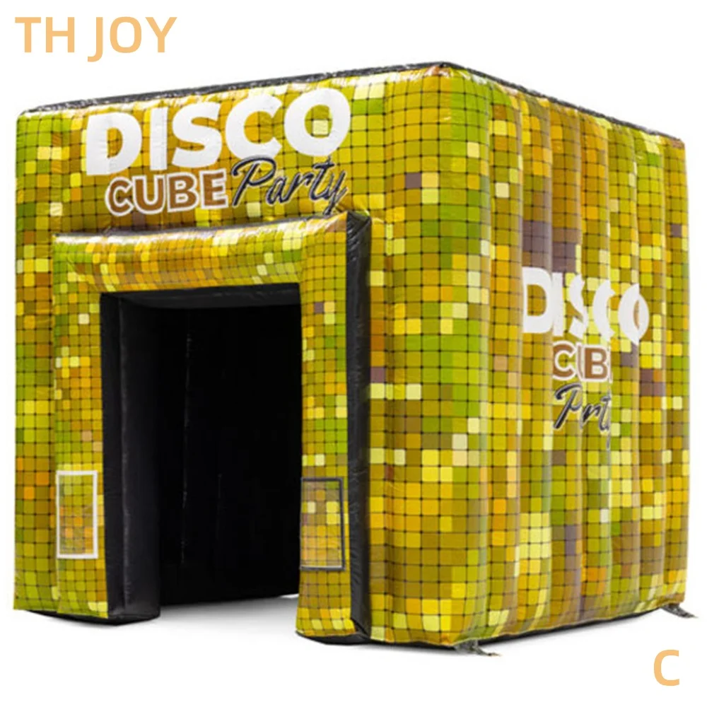 Envío aéreo rápido a puerta, tienda inflable de cubos de discoteca para fiestas, casa de discoteca inflable portátil, club nocturno inflable con luz LED