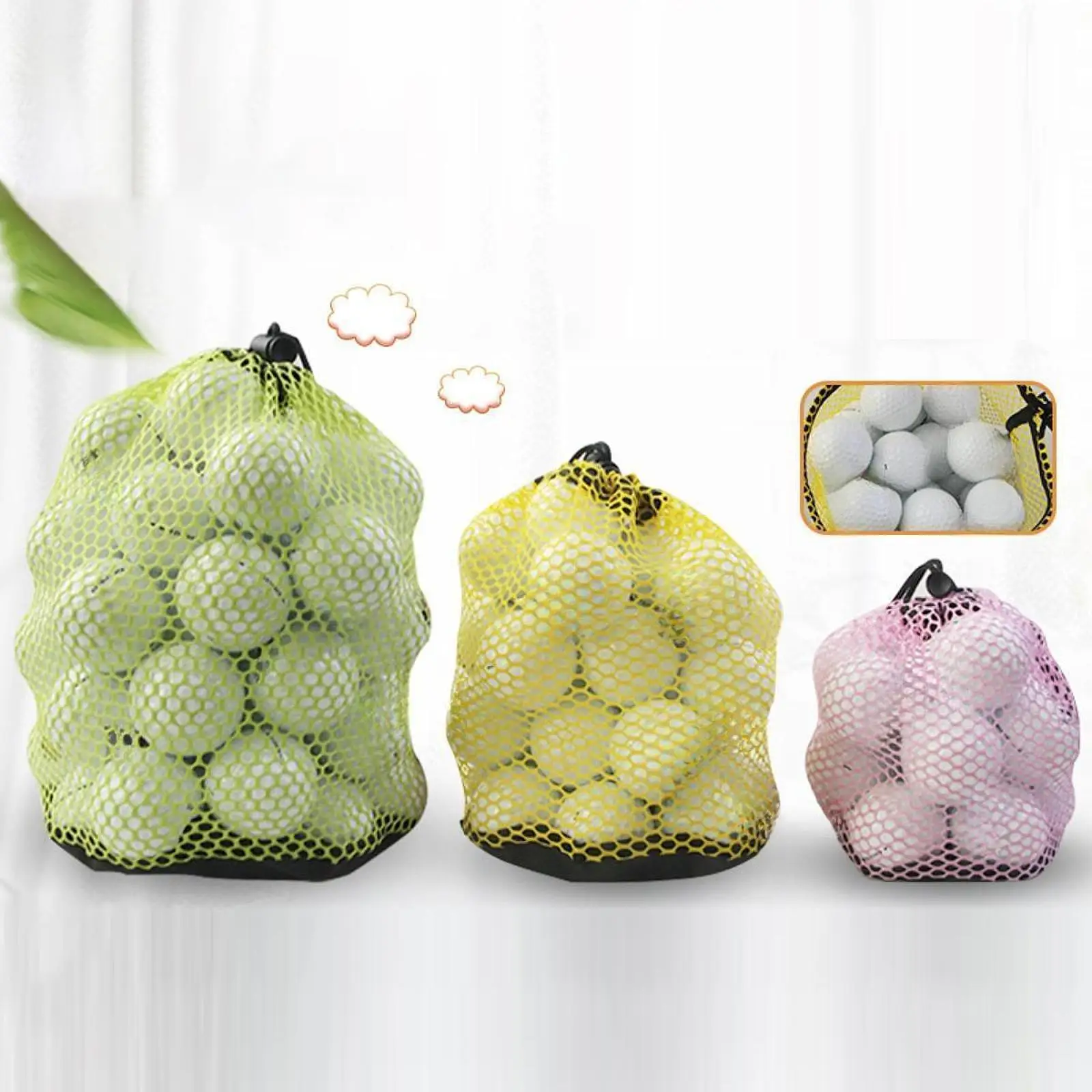 

Golf Balls Drawstring Storage Bag for Camping Trip Accessory Multifunctional