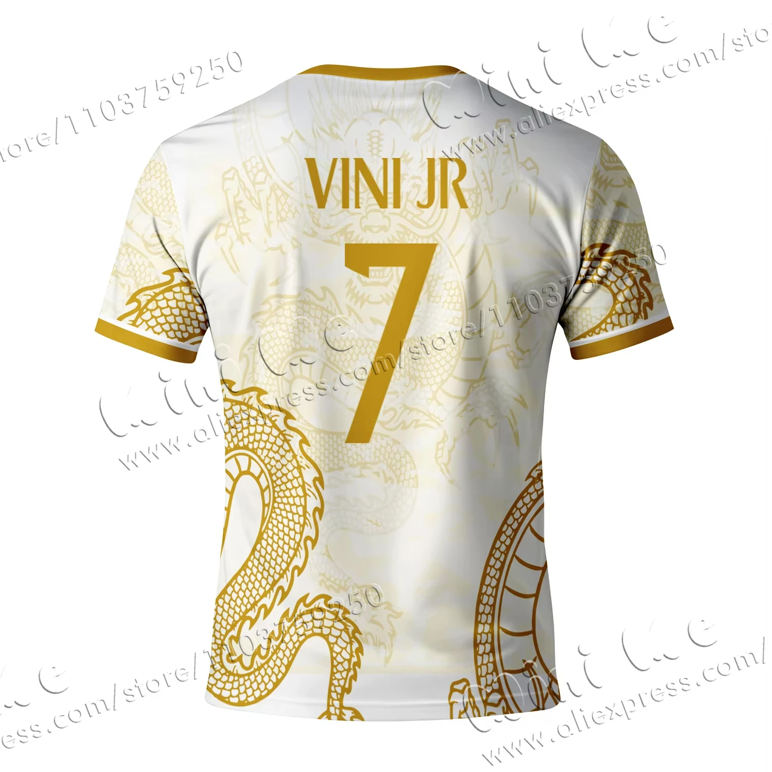 24-25 New Vinicius Fan Football Jersey Fashionable And Casual Football Sports Short Sleeved T-shirt Children's And Aadult Top