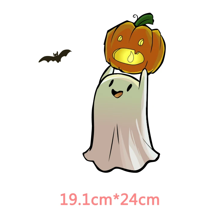 Halloween Patches Heat Transfer Stickers Patches for Clothing Parches Termoadesivos Para Ropa Iron on Patches Thermocollant