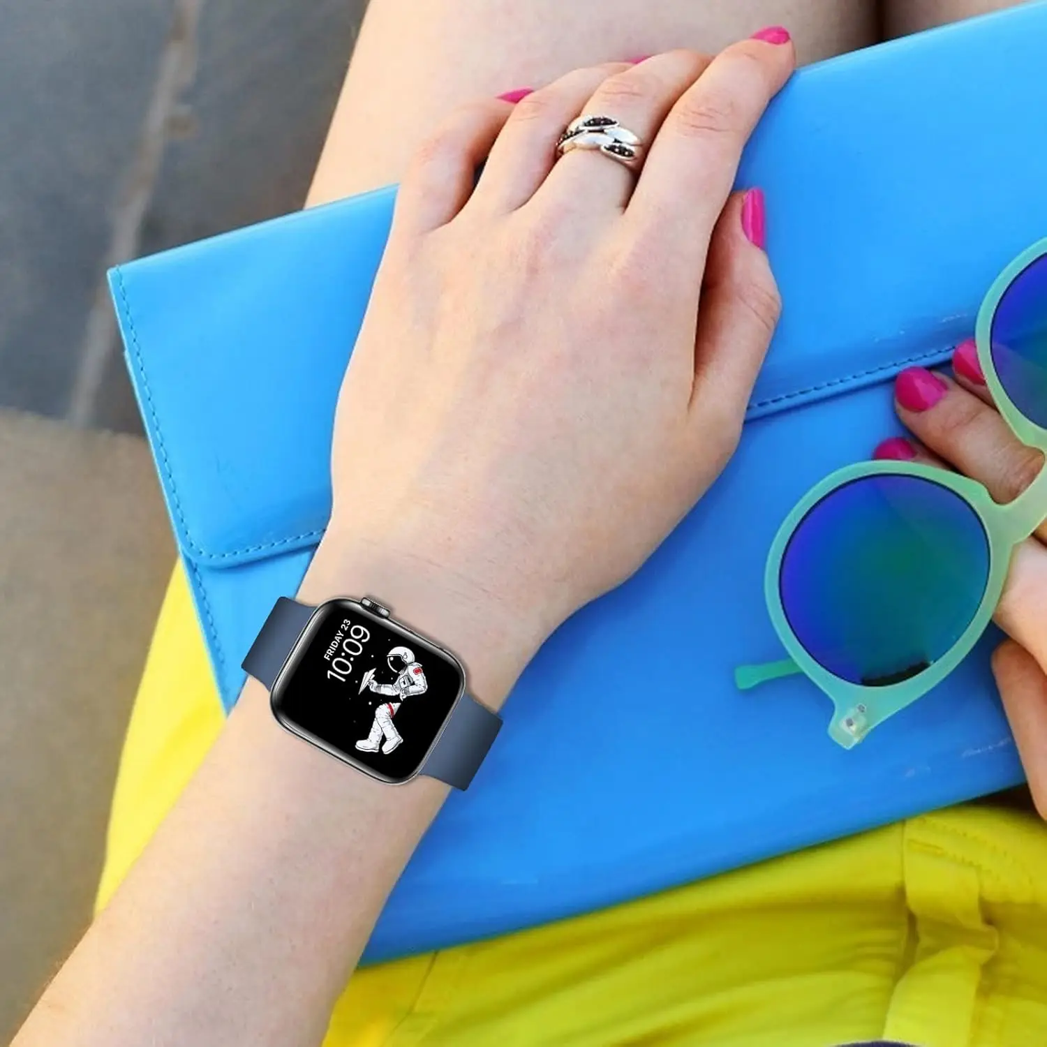 سوار من السيليكون متوافق مع حزام الساعة 38 مم 40 مم 41 مم 42 مم 44 مم 45 مم 49 مم S/M M/L Ultra 2/Ultra Series 9/8/7/6/5/4/3/2/1 Wo