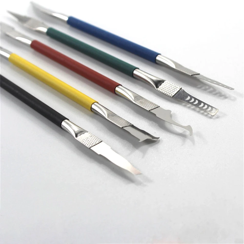 CPU Crowbars Removal Rubber Knife 5 In 1 Disassembly Cell Phone Motherboard Chip Spatula Pry Knife  Disassembly Repair Tools