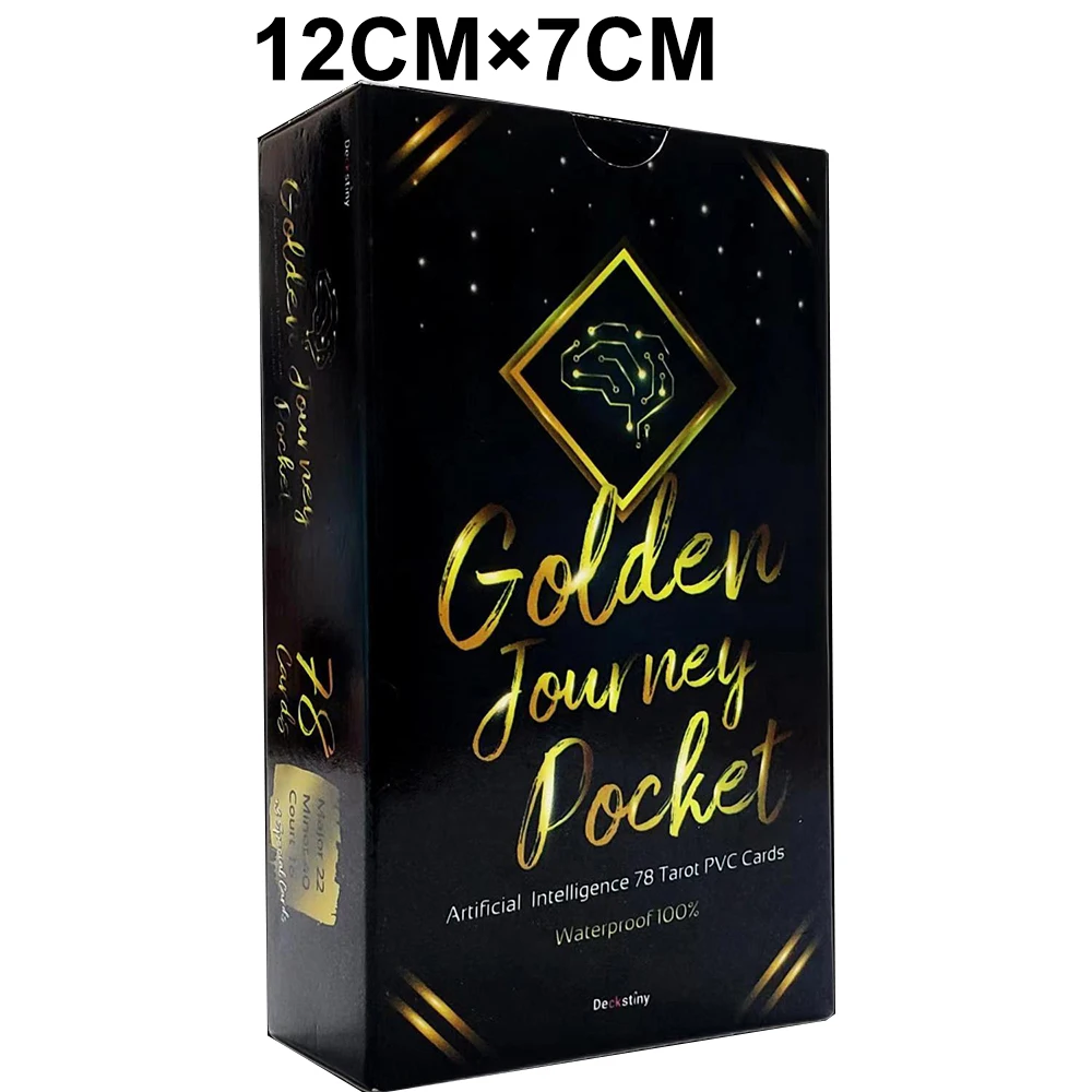 Big Size 12*7 cm Golden Journey Divination Tarot Card,Fortune Telling Game | Divination Cards | with Paper Guide Book