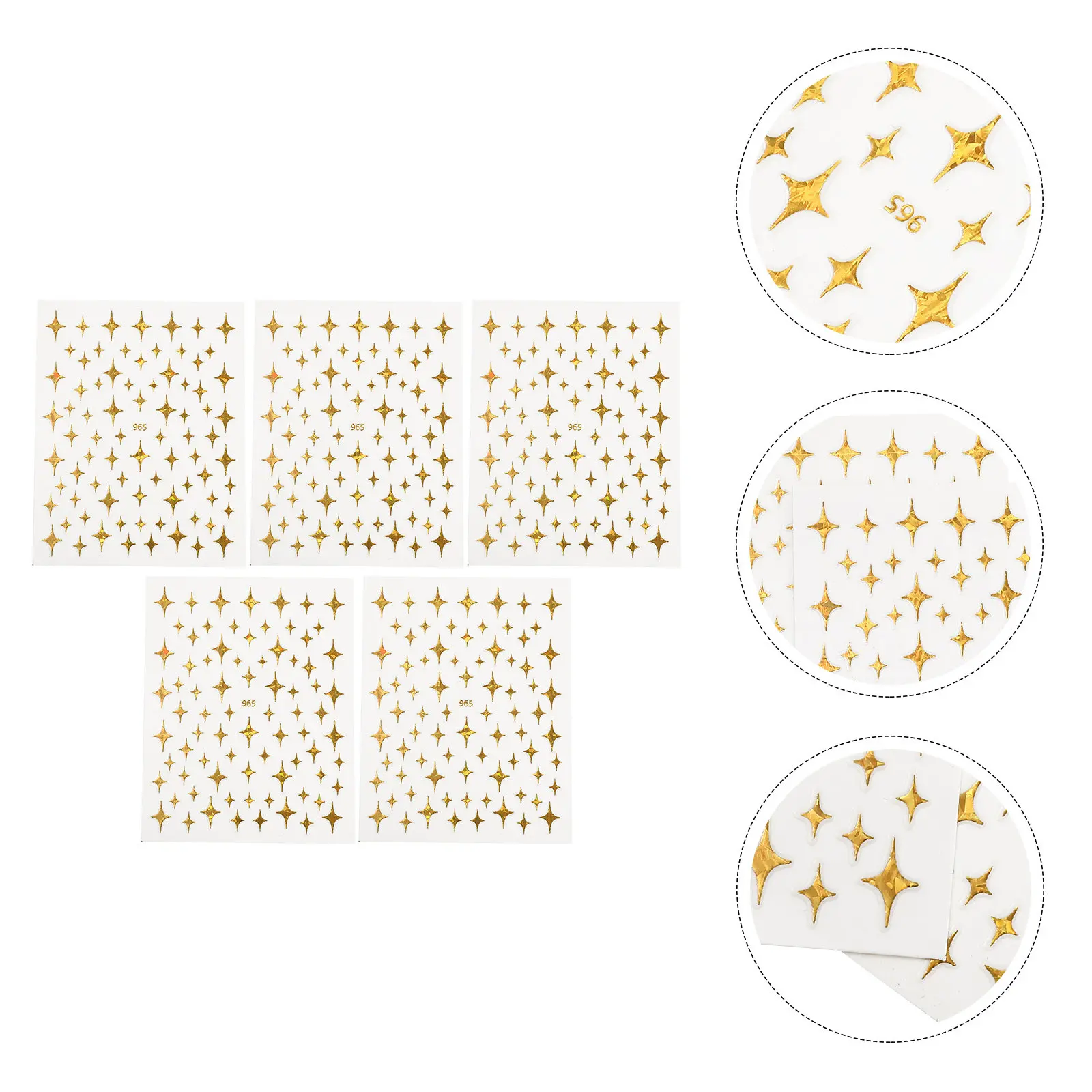 

5 Sheets Delicately Made Nail Decals Material DIY Nail Art Stickers for Manicure Decoration Crafts Phone Cases Wallets