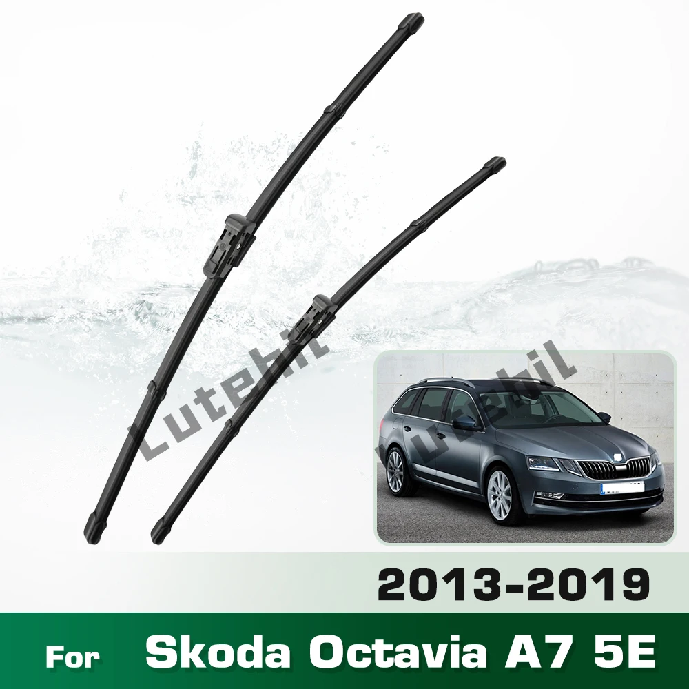 Scheibenwischer LHD Frontwischerblätter für Skoda Octavia A7 5E 2013–2019 Windschutzscheibe Windschutzscheibe Fensterbürste 24 Zoll 19 Zoll