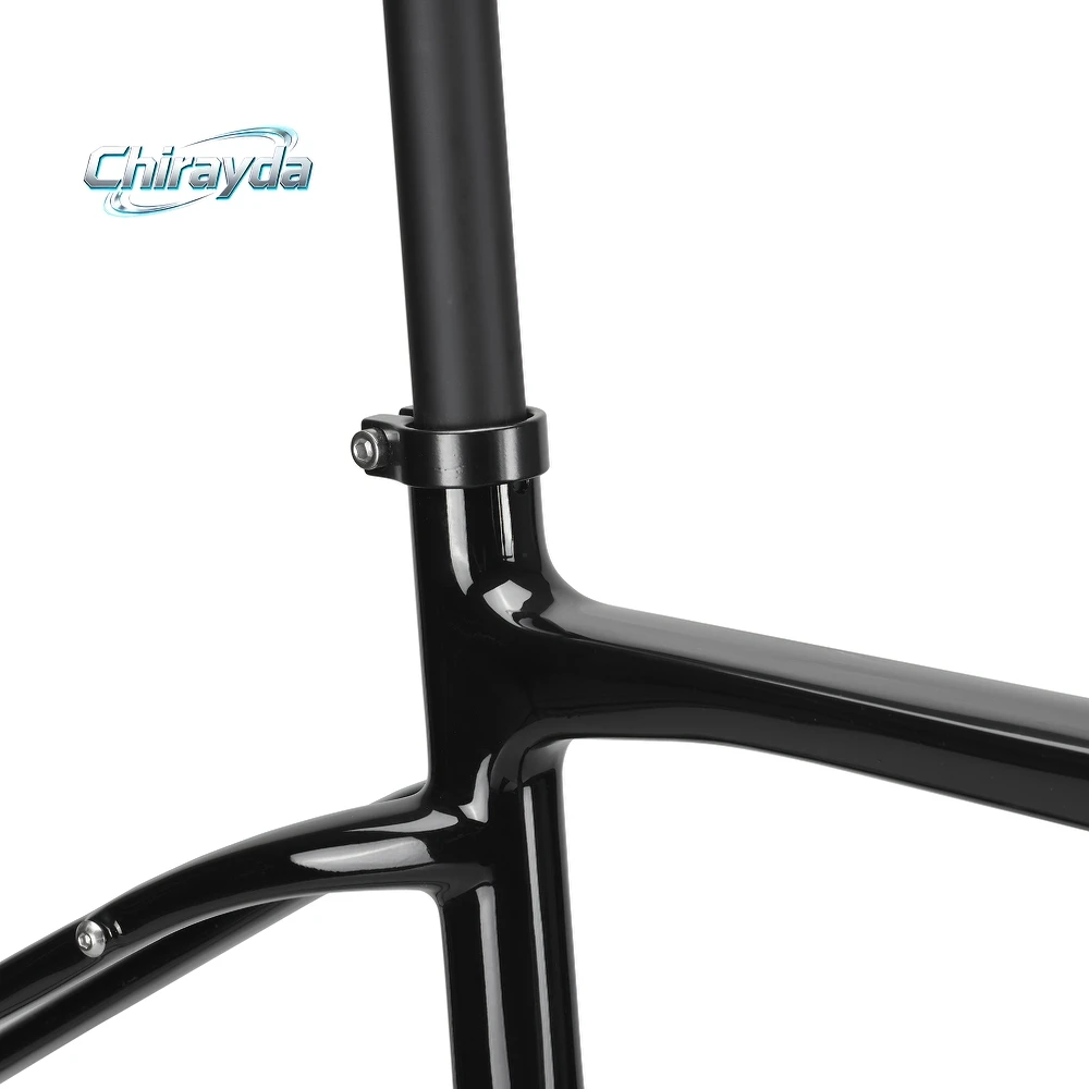 Chirayda 2025 T1100 Toray Telaio in ghiaia in fibra di carbonio - Freno a disco compatibile fino a 700x45C Pneumatici Dimensioni telaio 49-58 cm Peso 1223 g