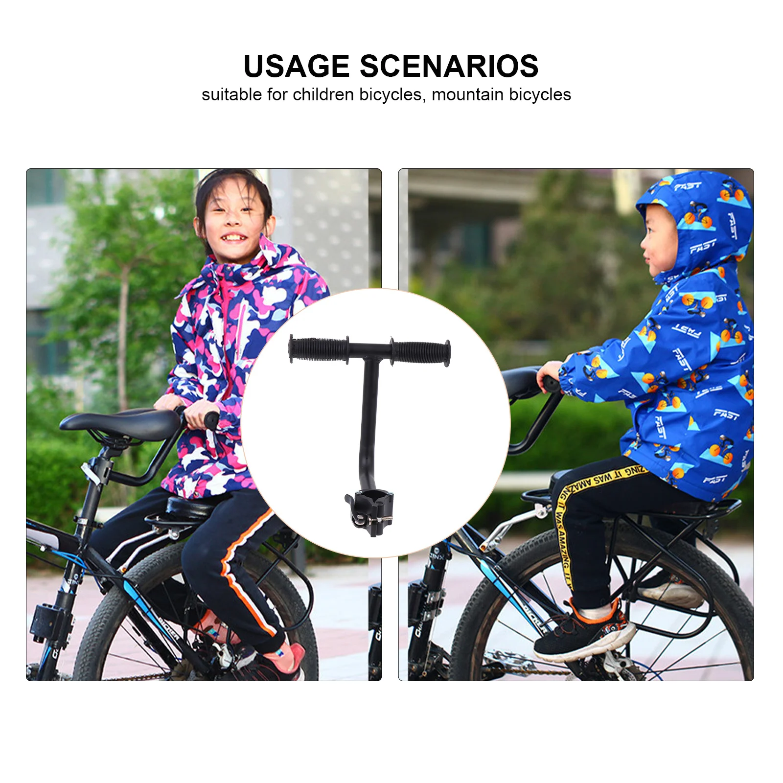 

1 Set Of Children Armrests Thickened Bike Rear Seat Handrail For Kids Mountain Bicycle Safety Accessories Rear Seat Armrest