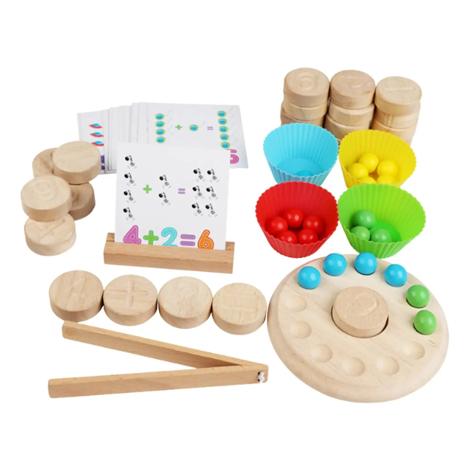 Arithmetic Math Toy Set Interactive Reusable Counting Toys for Birthday Gift