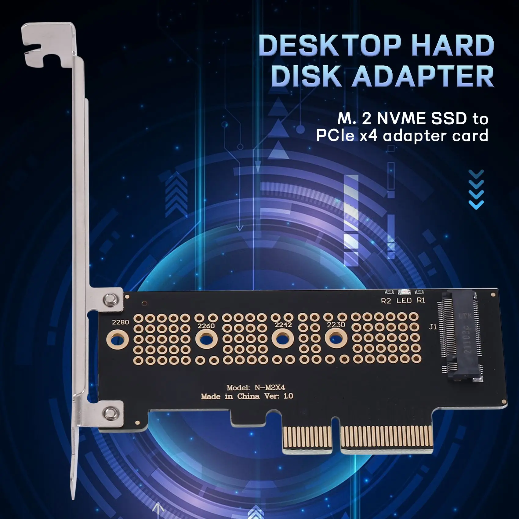 M.2 NVME SSD NGFF para PCIE 3.0 X4 Adaptador PCIE M2 Adaptador de cartão riser Suporte 2230 2242 2260 2280 Tamanho NVMe M.2 SSD