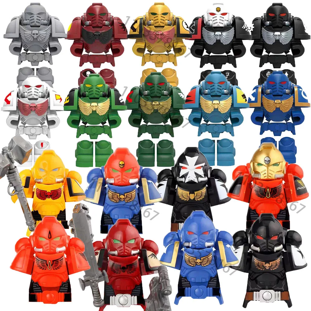 Hot Games Bricks Doll Dark Ange Blood Angel Ultramarines Salamanders Mini Assemble Action Figure Model Toys Building Block Gifts