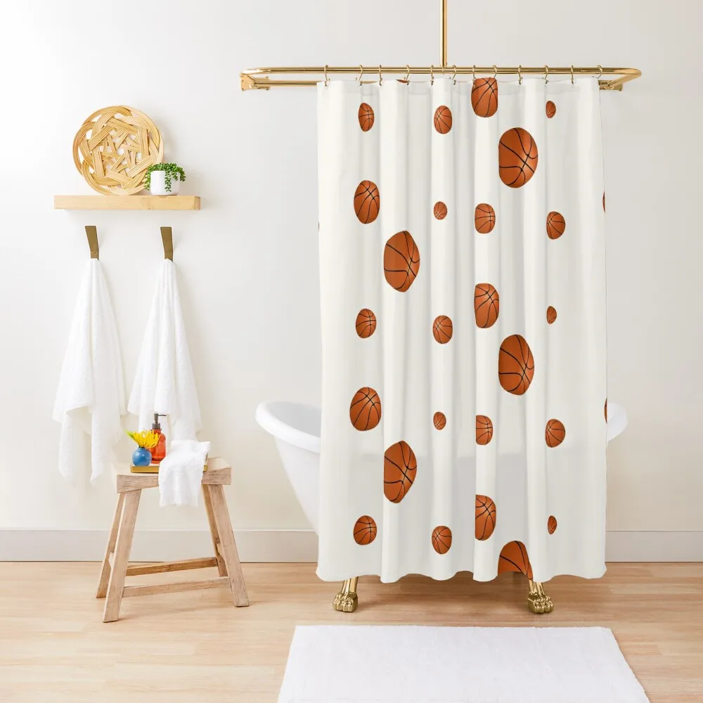 

Basketballs Shower Curtain Shower Set Bathroom Decor Curtain