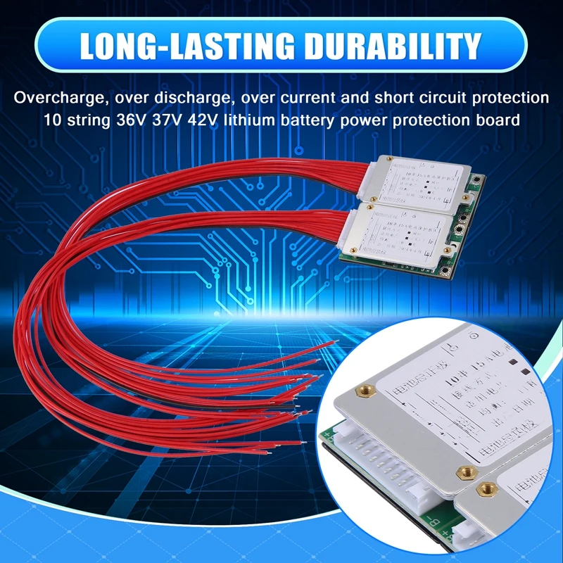 A003 2 Pcs 10S 36V 15A Li- Li-Polymer Battery Circuit Protection Board High Quality BMS PCB With Balance For Ebike