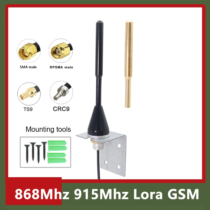 

CRC9 TS9 SMA Wireless 866Mhz 915Mhz Lora Antenna Omni WiFi Pure Copper Bar High Gain 15DBI Signal Booster Smart Home Control