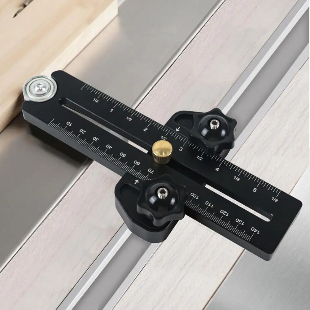 Thin-walled Jig Guide Rail T-shaped Structure Compact Portable Table Saw Jig Guide Rail Limiter for High Accuracy Woodworking