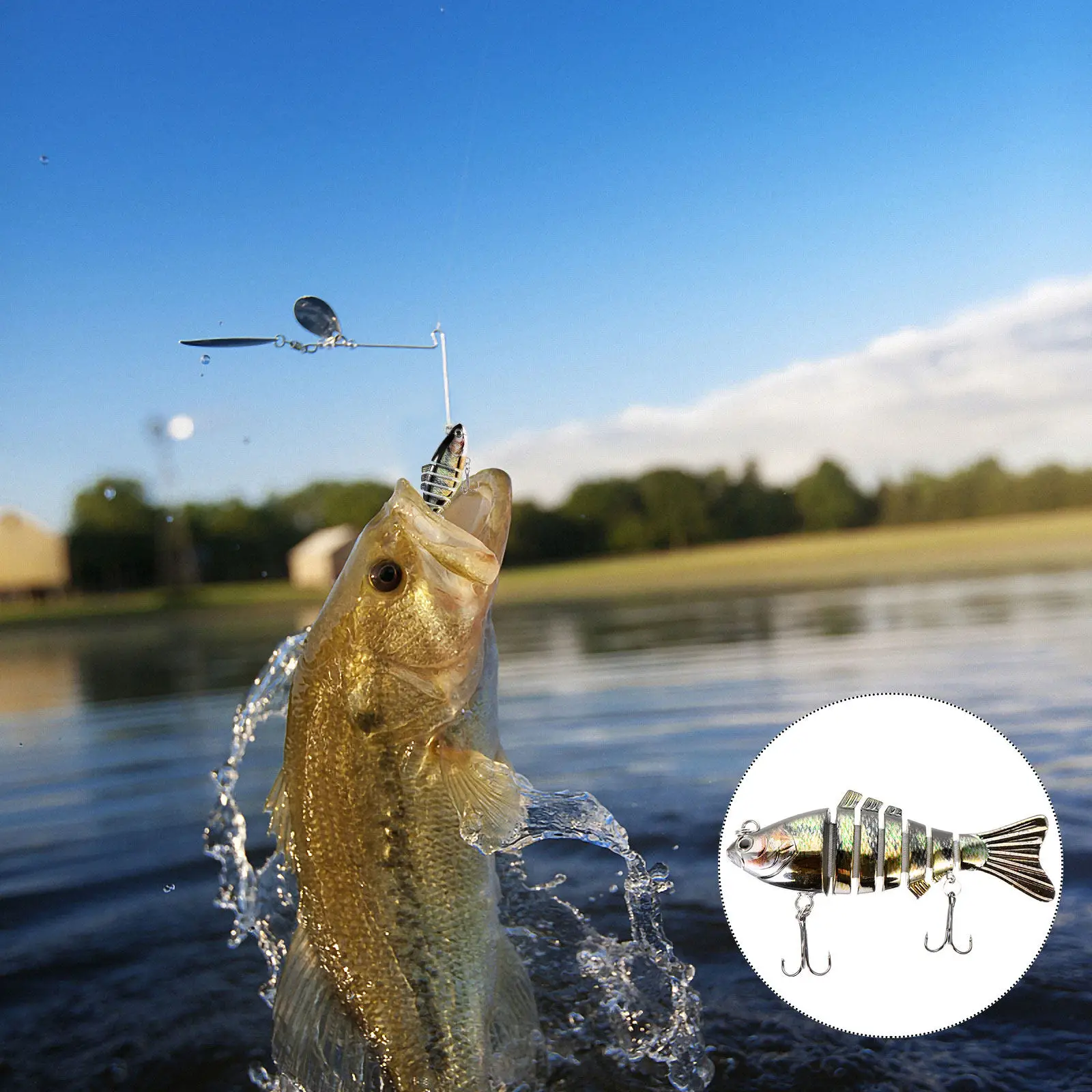 

1pc Multi Jointed Swimbait Realistic Fishing Bait Durable Lightweight Artificial Tackle For Sea Freshwater Fishing Lures