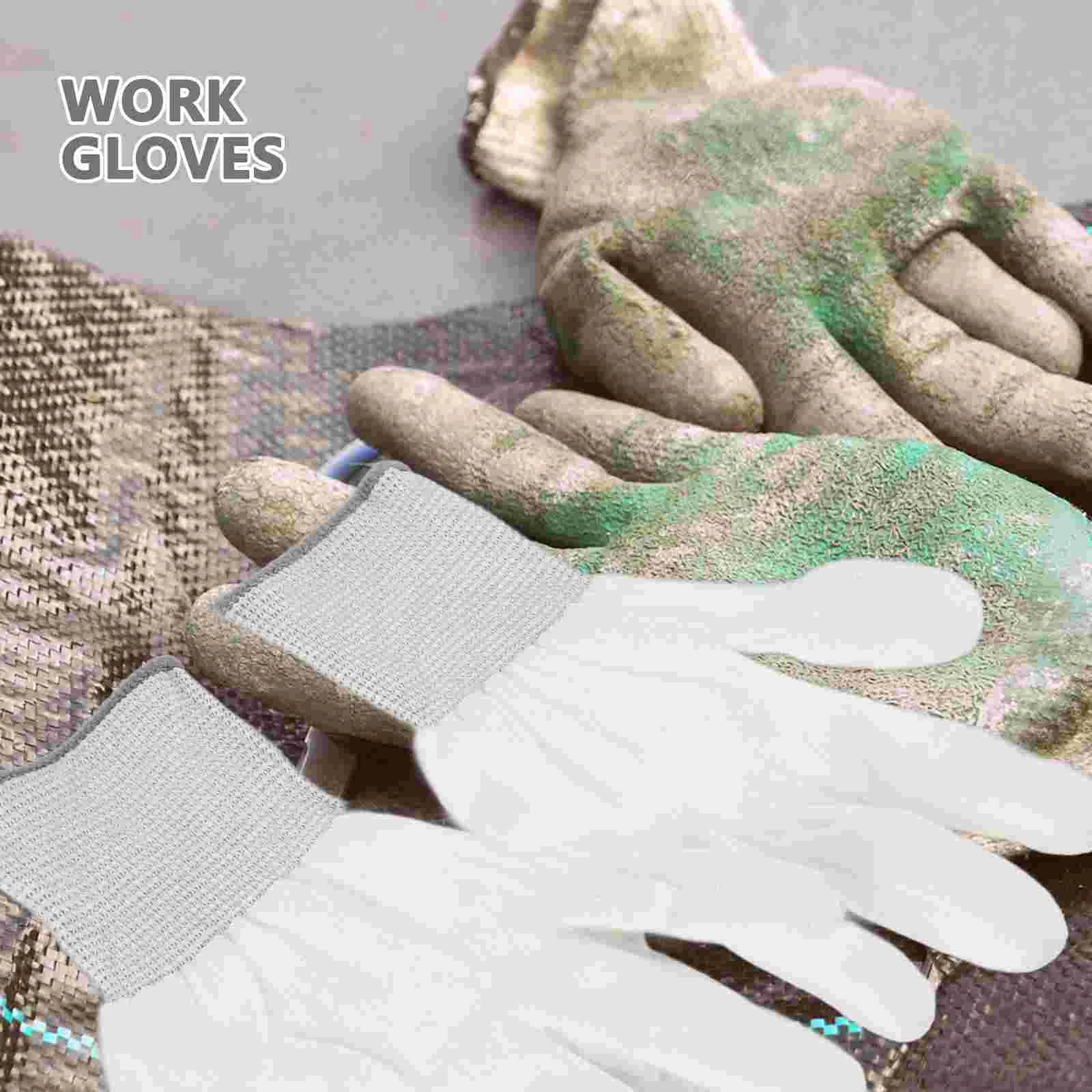 12 пар антистатических перчаток для сгребания в саду, черная ручка из искусственной кожи, контроллер движения, стеганое тонкое хлопковое дело