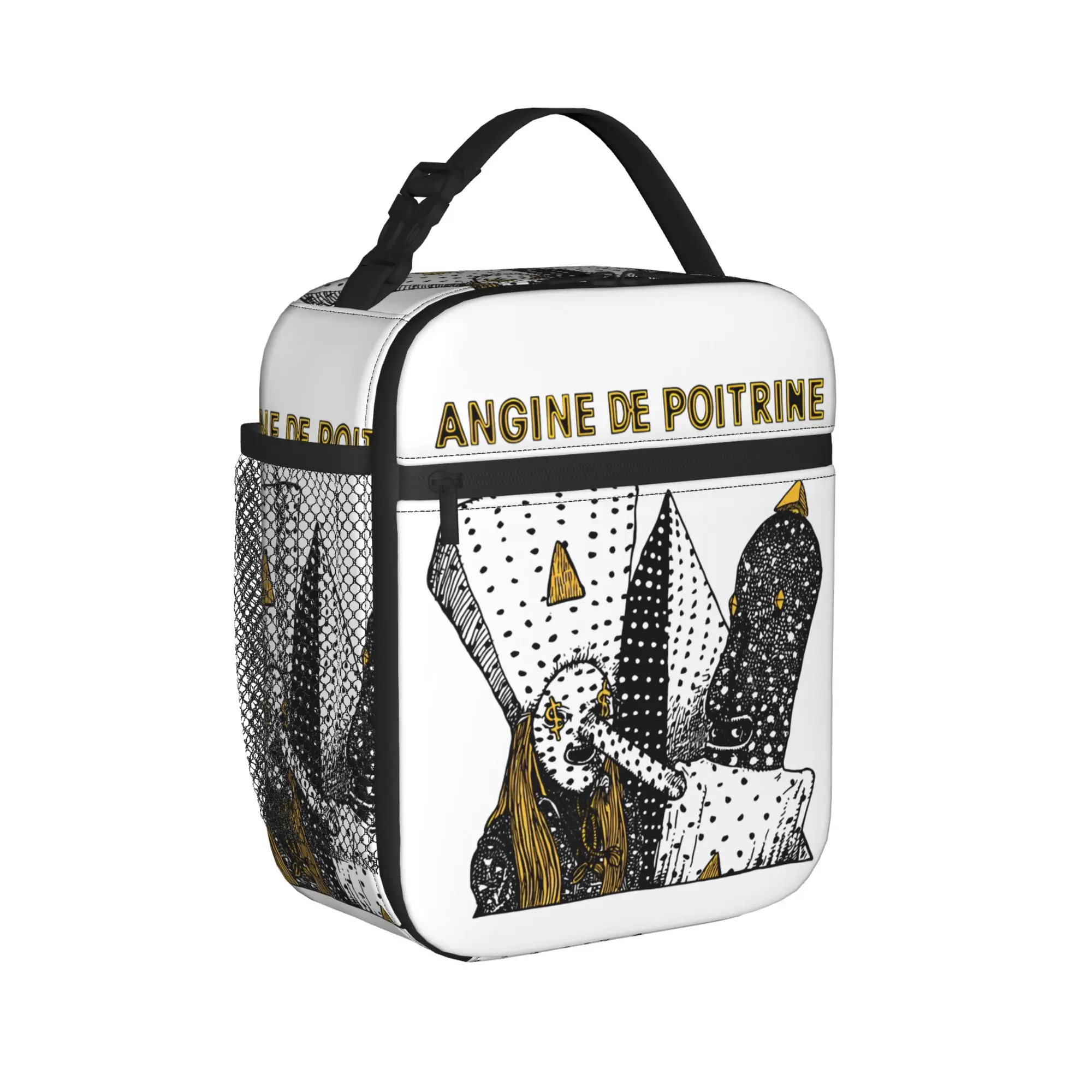 

Angine de Poitrine Band Insulated Lunch Bag Cooler Bag Reusable,Lunch Container Leakproof Lunch Box Tote Bento Pouch