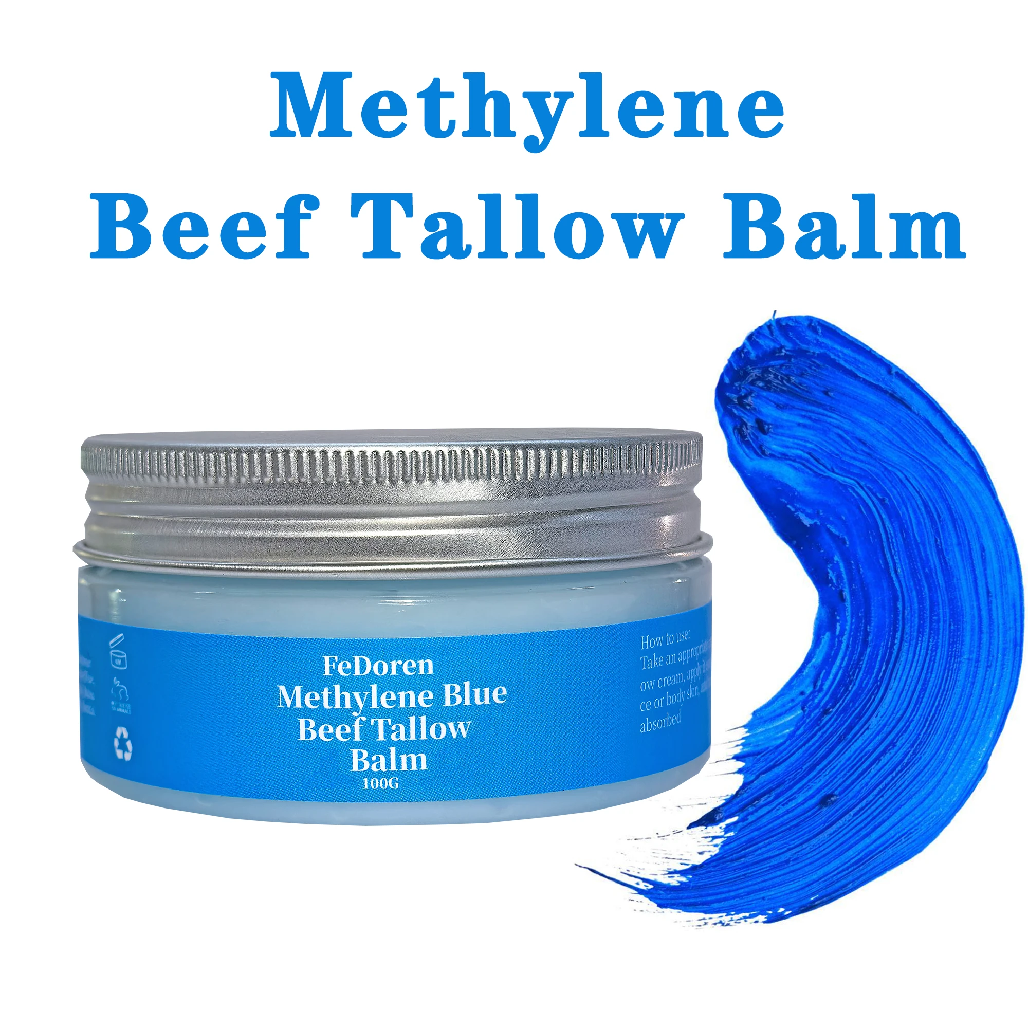 100g Methylene  Copper Peptide Beef Tallow Face Cream Moisturizer Repair Dry Rough Skin Increase Elasticity Hydration Balm