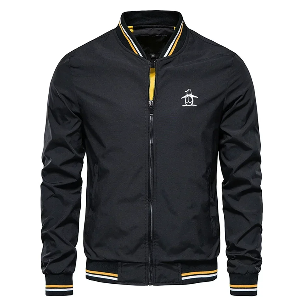 

New Korean-style stand-up collar jacket with zipper sportswear, autumn and winter fashionable men's outdoor casual zipper jacket