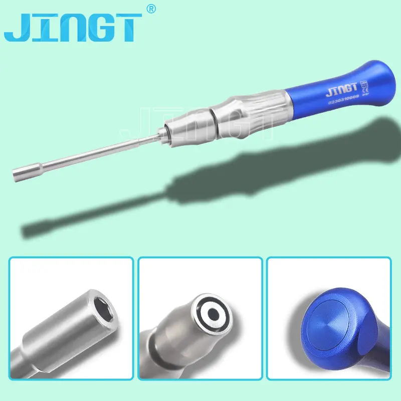 JINGT Dental Orthodontic Screwdriver Handle Kit Dentist Implants Self Drilling Tool Hexagonal Head Anchor Wrench Screw Drivers