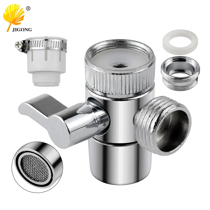 Conector de grifo de agua, adaptador de grifo, divisor de fregadero de cocina, válvula desviadora para ducha de inodoro, separador de agua caliente