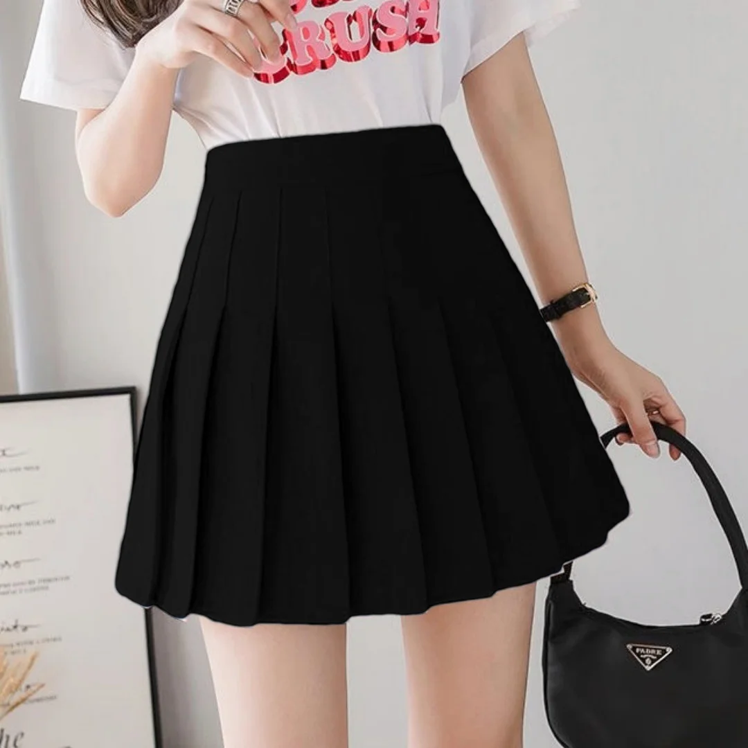 New Mini Skirts Womens 2025 Summer Japanese School Pleated Skirts High Waist Kawaii Cute Pink Plaid Skirt Uniform Harajuku Jupe