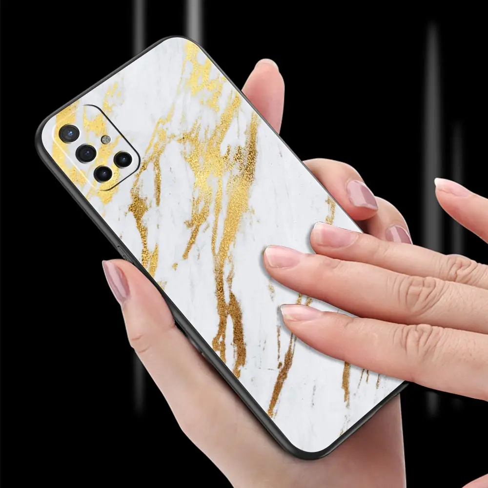 Black Gold Marble Pattern Case For OnePlus 10 9 8 7 7T Pro 9R 9RT 8T One Plus Nord 2 CE N200 N100 N10 5G Phone Cover Coque Funda