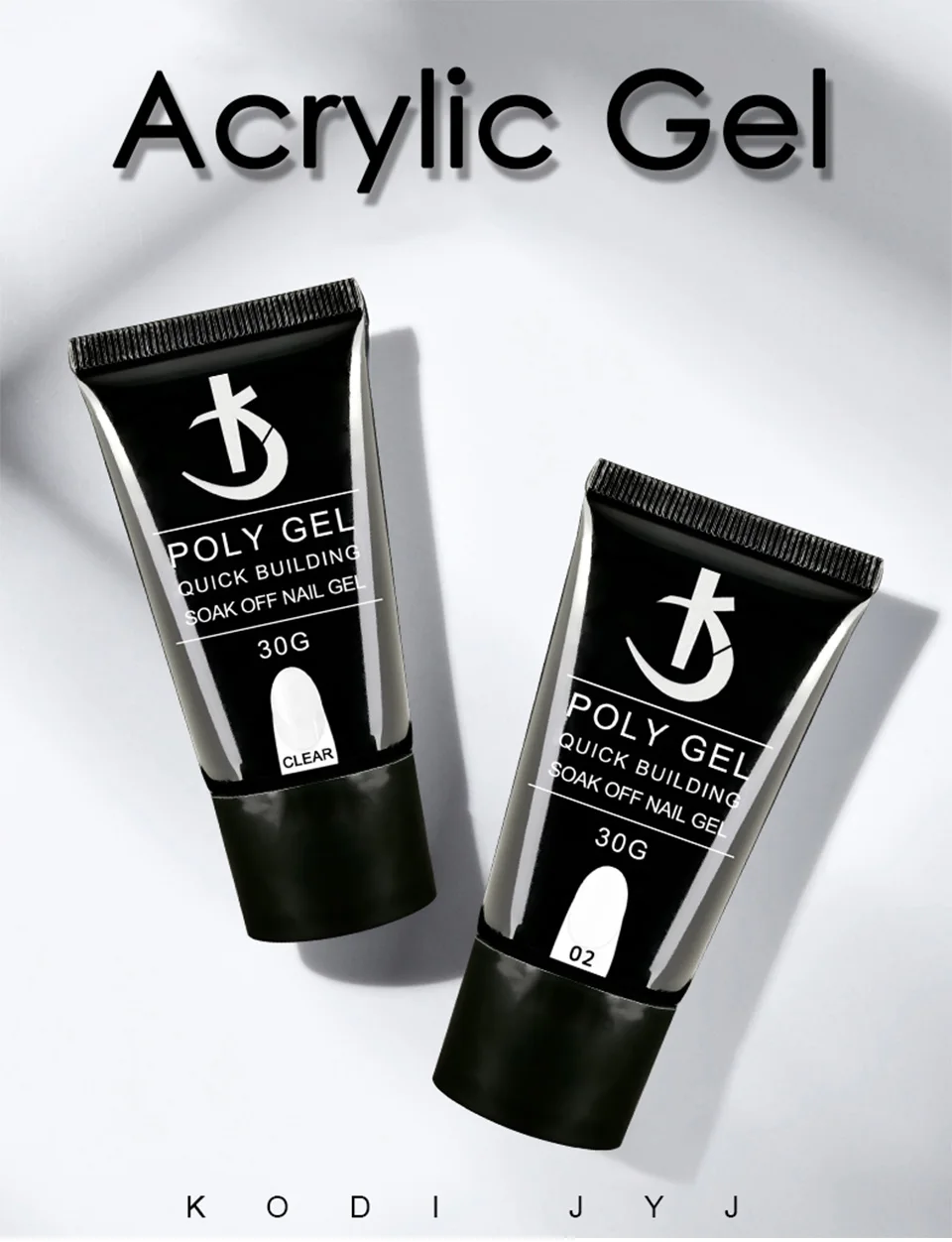 KODI JYJ Neuestes Poly-Nagelgel, 30 ml, semipermanentes Gel zur Verlängerung, Acryl-Gel-Nagellacke, Maniküre, UV-Builder, Hybrid-Gellac – Detail 1