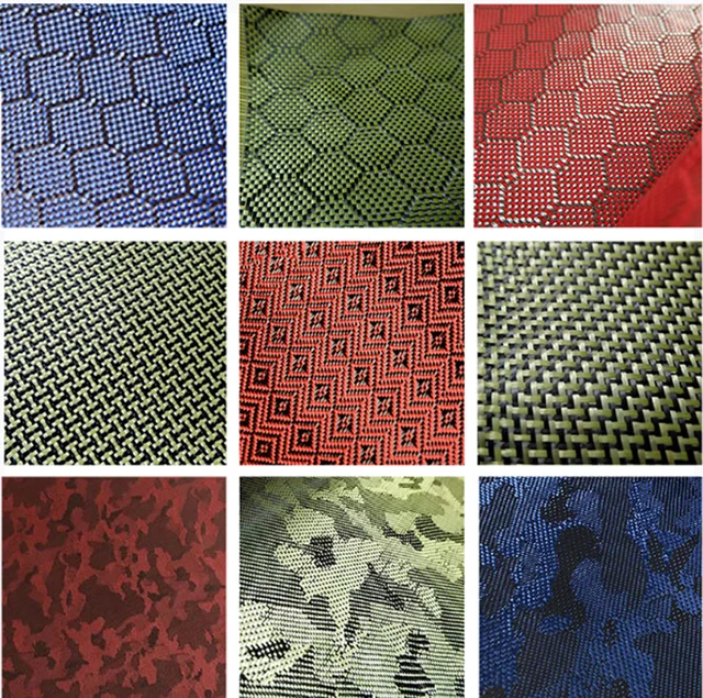 Hybrydowa tkanina z włókna węglowego z włókna aramidowego Włókno węglowe z włókna aramidowego Twill/Plain Weave/Aromatyczny węgiel/Filigree/Włókno węglowe Jacqua