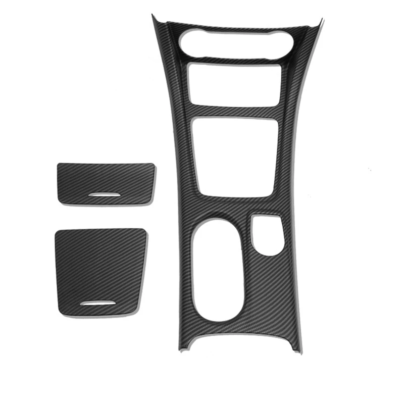 RHD Console Water Cup Holder Panel Trim Cover For Mercedes Benz A W176 CLA C117 GLA X156 2013-2019 Matte Carbon Pattern