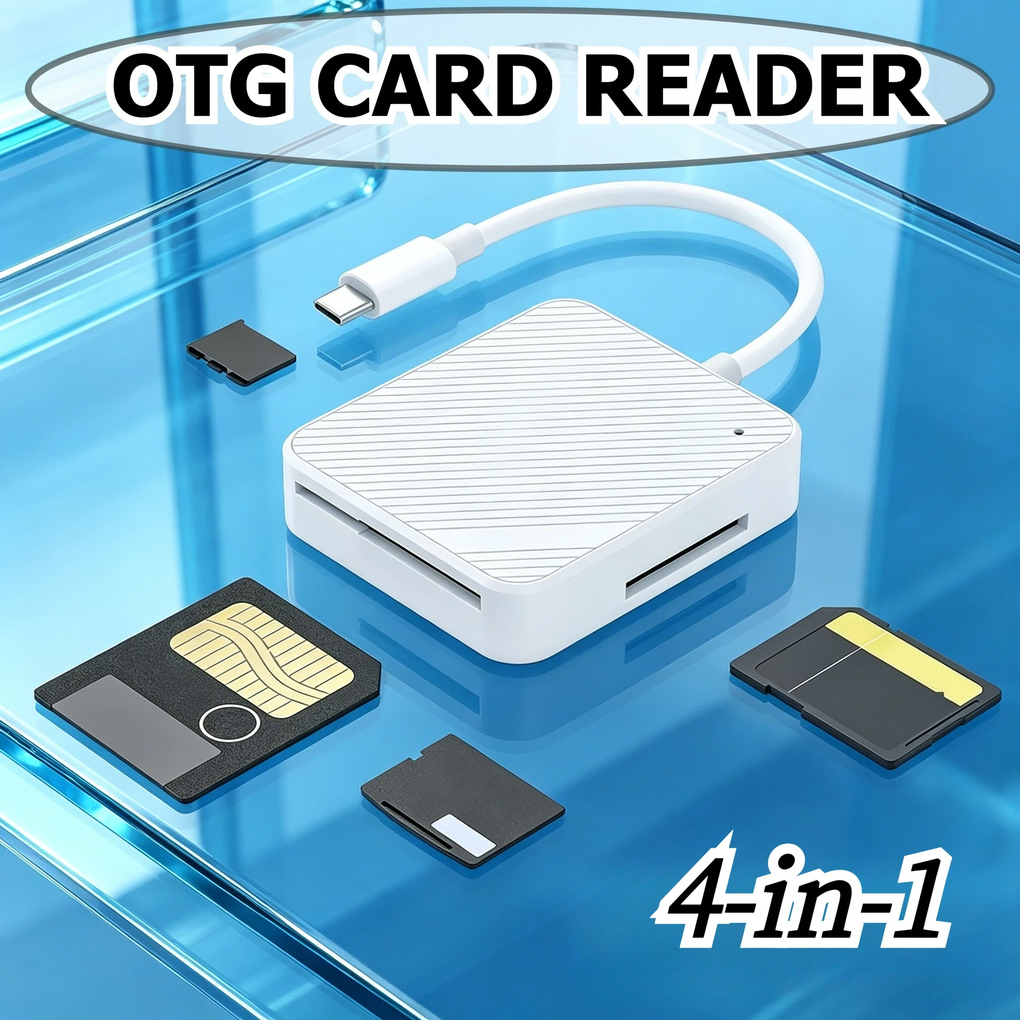 

4-in-1 Memory Card Reader Adapter TypeC USB-C Smart Media OTG SD M2 SM XD Card Reader For Andriod Mobile Phone Accessories