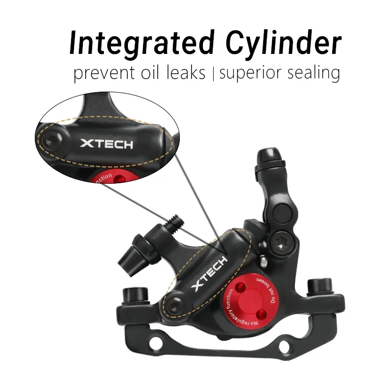 ZOOM XTECH HB100 Mechanischer Hydraulischer Bremssattel 2 Kolben Halb-Hydraulisch Vorne Hinten für MTB Fahrrad 160mm 180mm