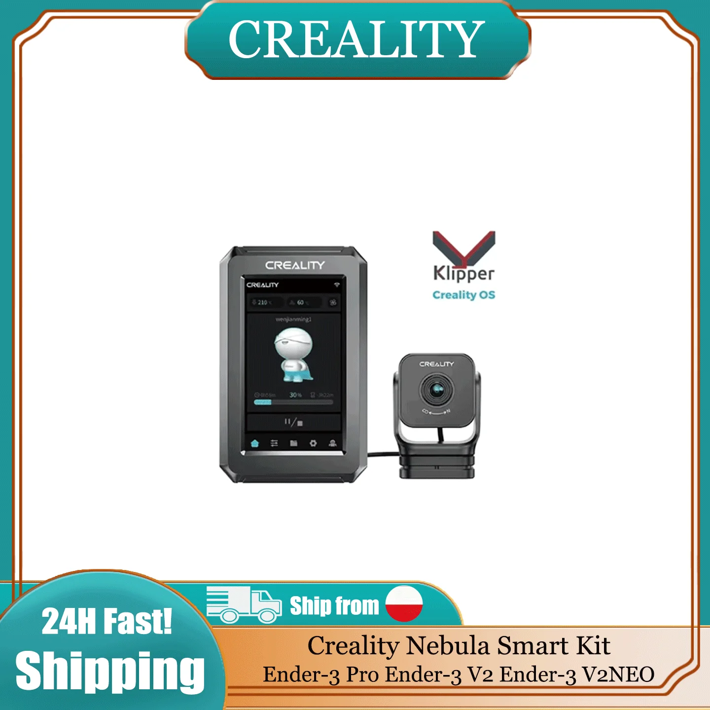 Image of Creality Nebula Pad 4,3-Zoll-Touchscreen + Nebula-Kamera mit Hochgeschwindigkeitsdruck für Ender 3 /Ender-3 Pro/ Ender-3 V2 / V2 NEO
