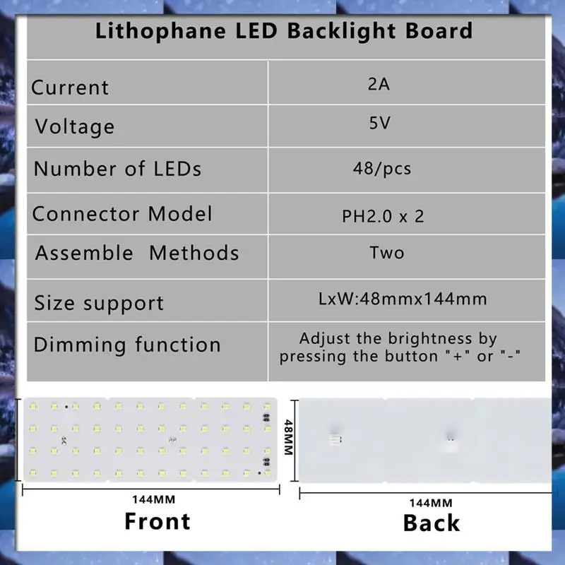 ABSU CMYK LED Backlight Board Forbambu Lab Lithofhaan Led-paneel 3D Print Lithofhaan Foto LED Kit LED-lichtpaneel