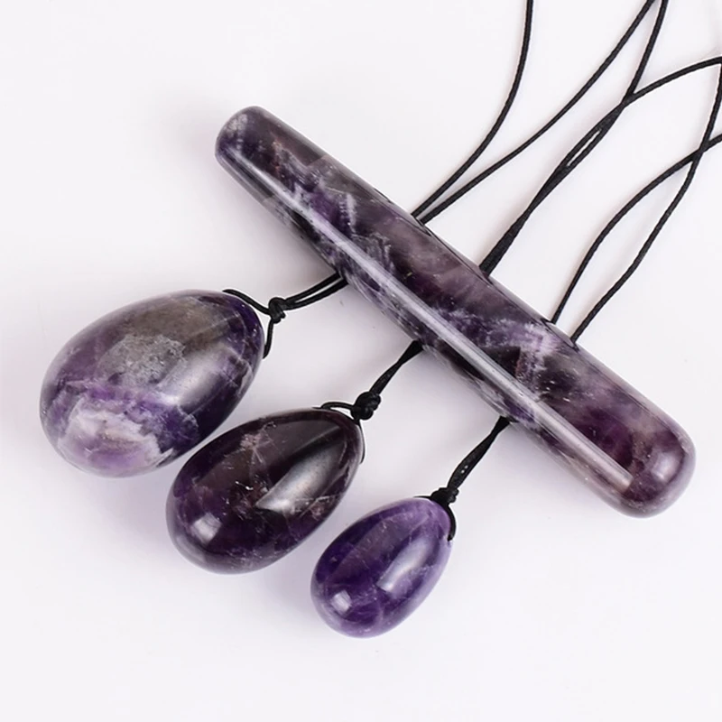 Natural Amethyst Yoni Egg Yoni Wand Set Amethyst Massage Ball Vaginal Kegel Ball Women Muscle Training More Safer And Healthier