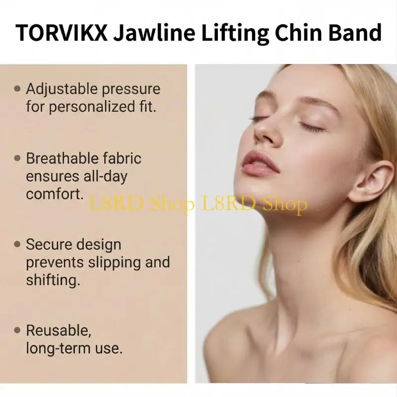 L8RD Reusable Jaw Firming Strap Helps Tighten Skin And Reduce Sagging Suitable For Different Face Type
