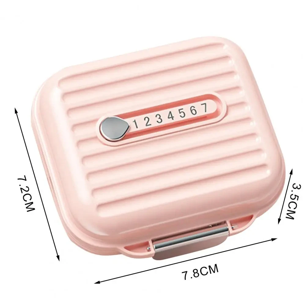 Pill Storage Box Medicine Storage Box Compact Weekly Pill Box with Lock Design Suitable for Outdoor Travel Multi-purpose