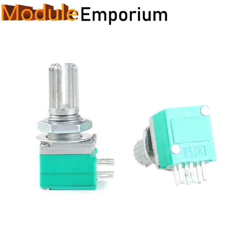 High Quality 6 Pin 15mm B5K B10K B20K B50K B100K Audio Amplifier Sealed Dual Potentiometer RK097G