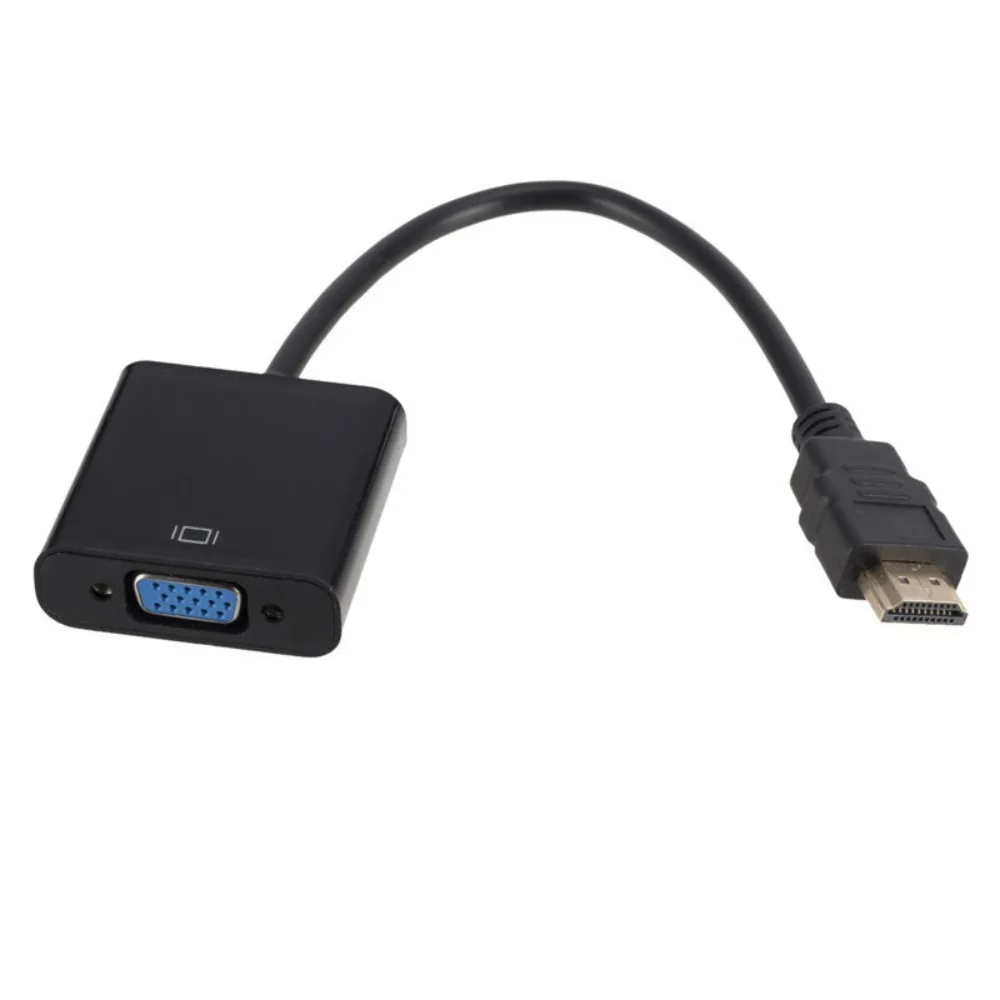 Adaptör kablosu HDMI erkek VGA RGB kadın HDMI VGA bağlantı hattı HDMI VGA adaptörü dahili çip seti 1080p