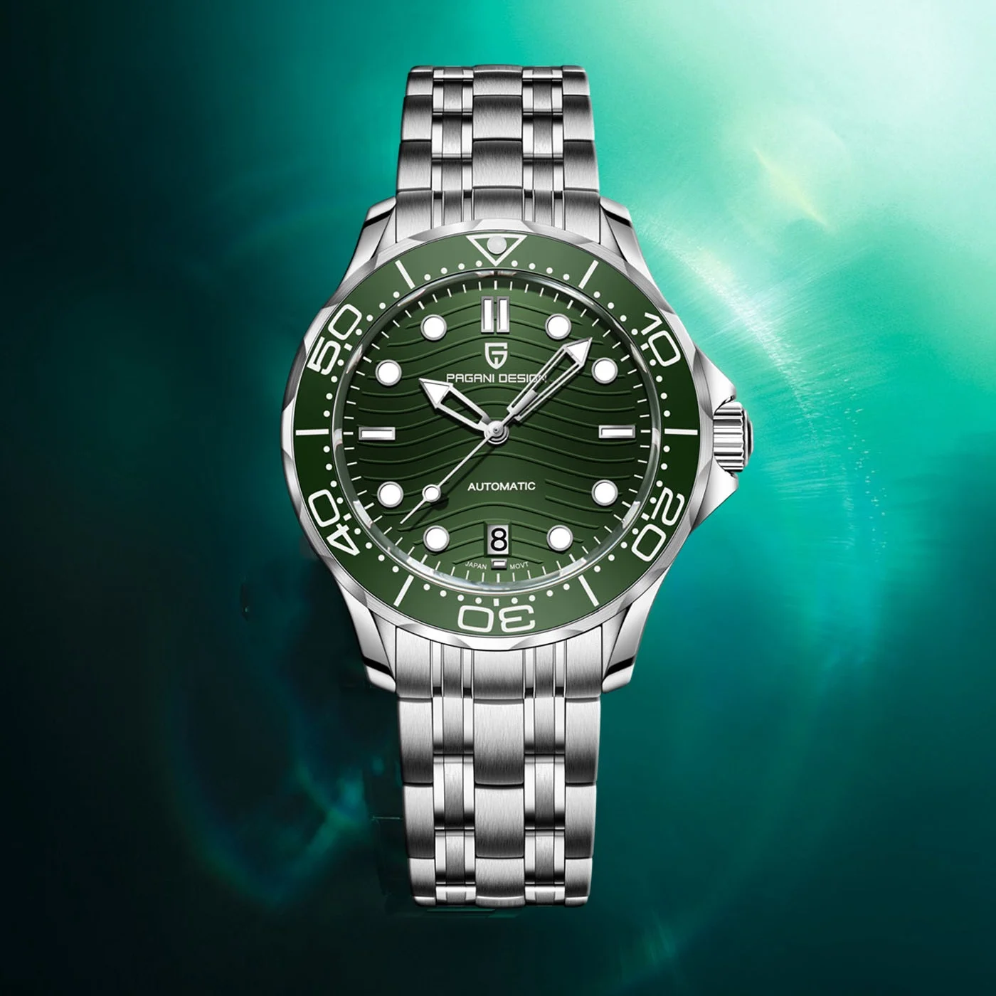 

2026 PAGANI DESIGN, новинка 007, мужские часы с керамическим безелем, сапфировые роскошные японские часы Movt, полностью стальные механические светящиеся мужские часы